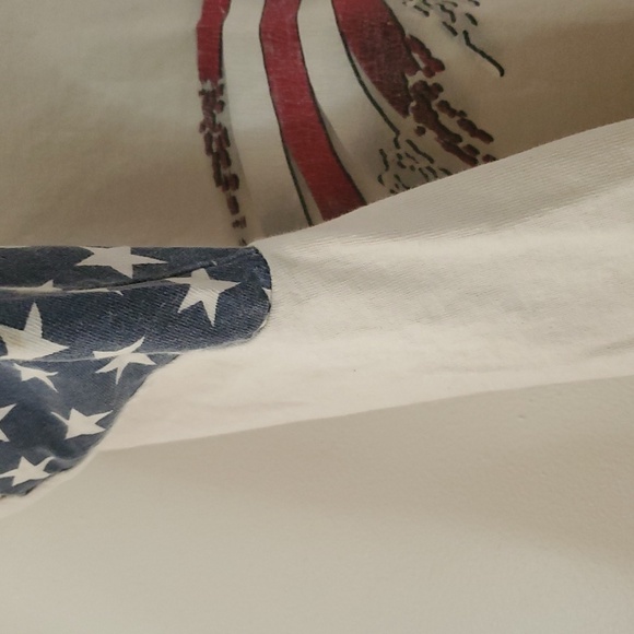 Vintage 1997 American Flag Sleeve Harley Davidson Myrtle Beach Single Stitch Tee - Picture 8 of 16